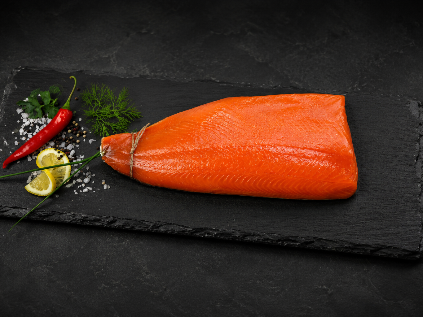 Norwegischer Räucherlachs ungeschnitten